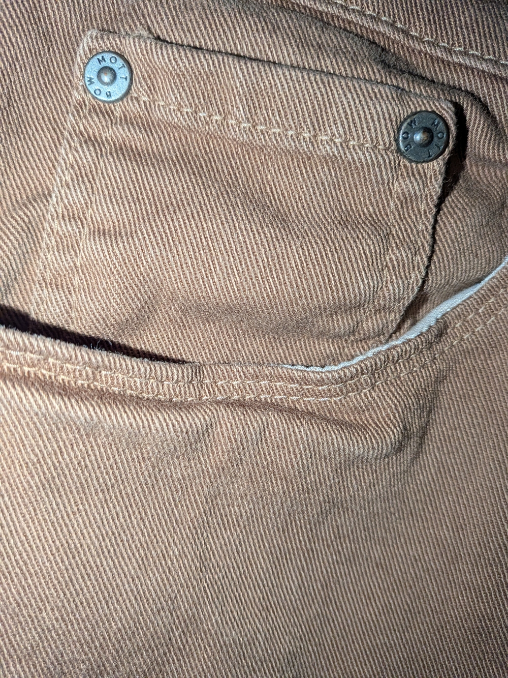Straight Leg Women's Jeans in Brown - Picture 3 of 11